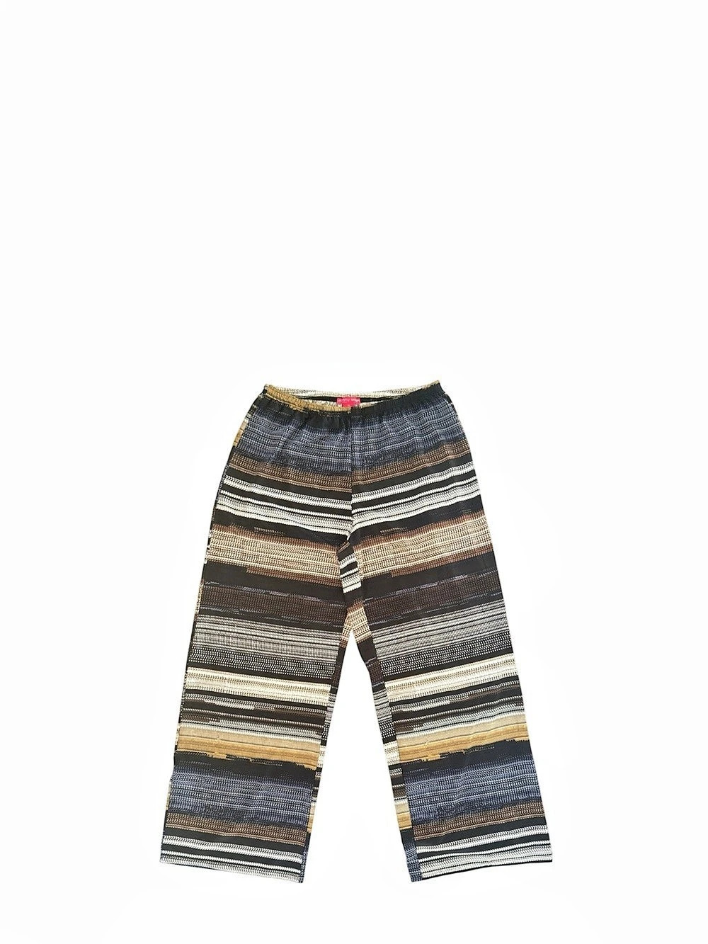Sunny Leigh Wide Leg Striped Pants in Black & Blue Size XL15